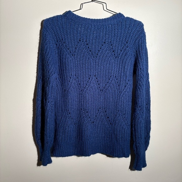 Abercrombie & Fitch Wool Blend Blue Knit Sweater - Picture 5 of 6
